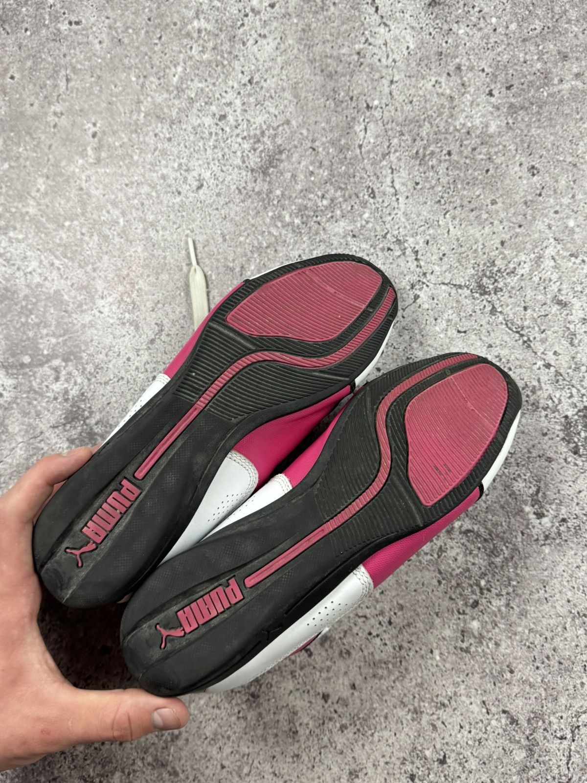 00s Vintage Puma Speedcat Y2K White/Pink Sneakers Japanesse