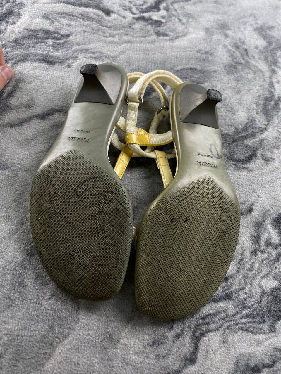 Prada Prada Leather Sandals With Heels Women Size 35 White Size US 5 / IT 35 - 16 Thumbnail
