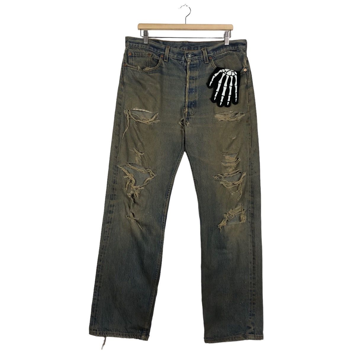 Levi's Vintage Clothing 🔥80’s Vintage Selvedges Distressed Denim Jeans Levi’s 501 Size US 36 / EU 52 - 2 Thumbnail