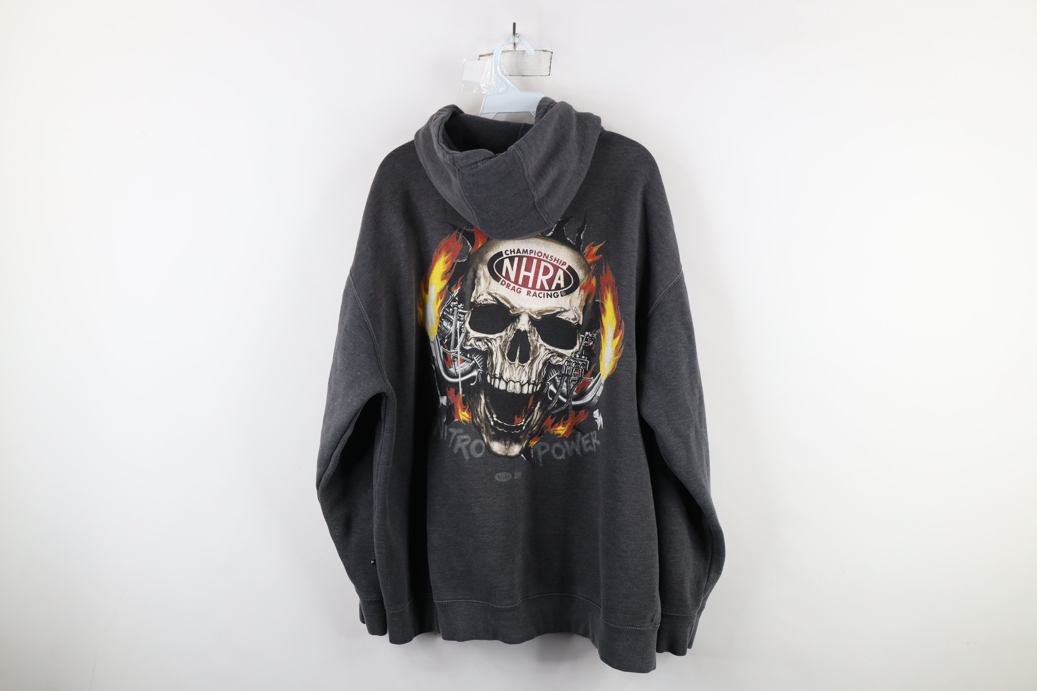 Vintage Vintage Championship Racing Skull Fire Hoodie Sweatshirt Size US XXL / EU 58 / 5 - 12 Thumbnail
