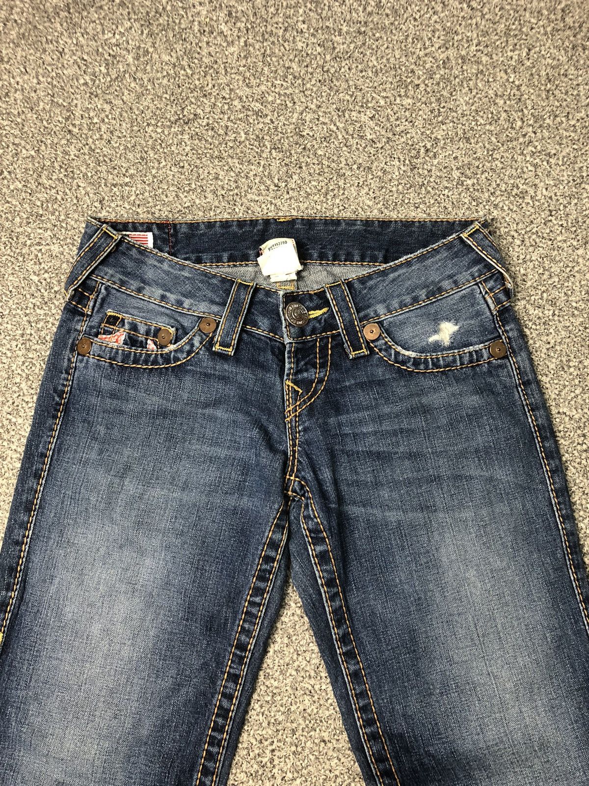 Japanese Brand × True Religion × Vintage Vintage Faded Blue True Religion Ella Rainbow Flare Jeans Size 30" / US 8 / IT 44 - 12 Thumbnail