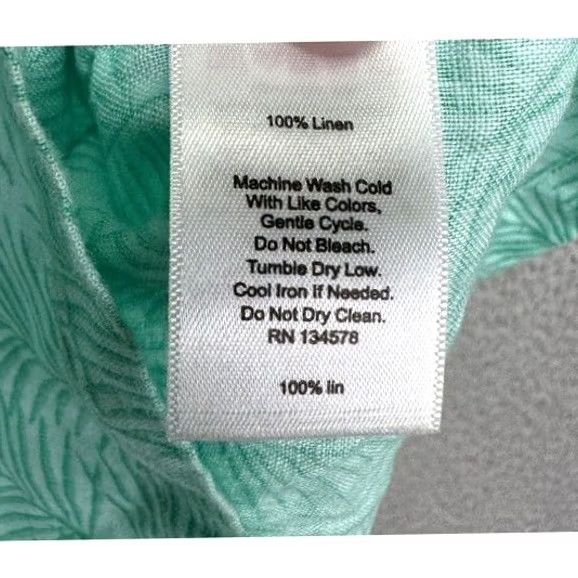 Vineyard Vines Vineyard Vines Linen Hawaiian Shirt Men's Medium Green Floral Button-Up Short Sleeve NEW Size US M / EU 48-50 / 2 - 5 Thumbnail