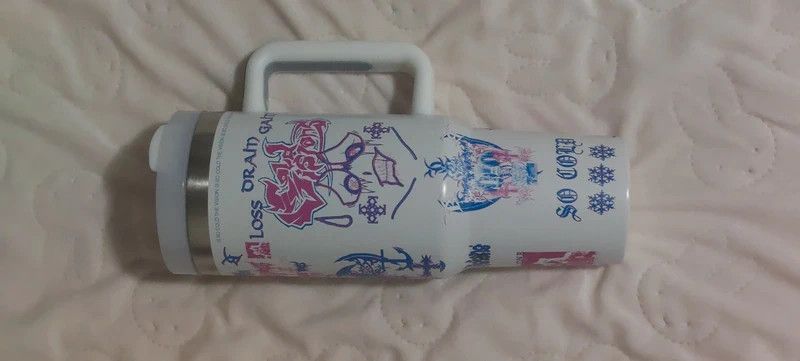 Drain Gang Bladee cold visions white tumbler Size ONE SIZE - 3 Thumbnail