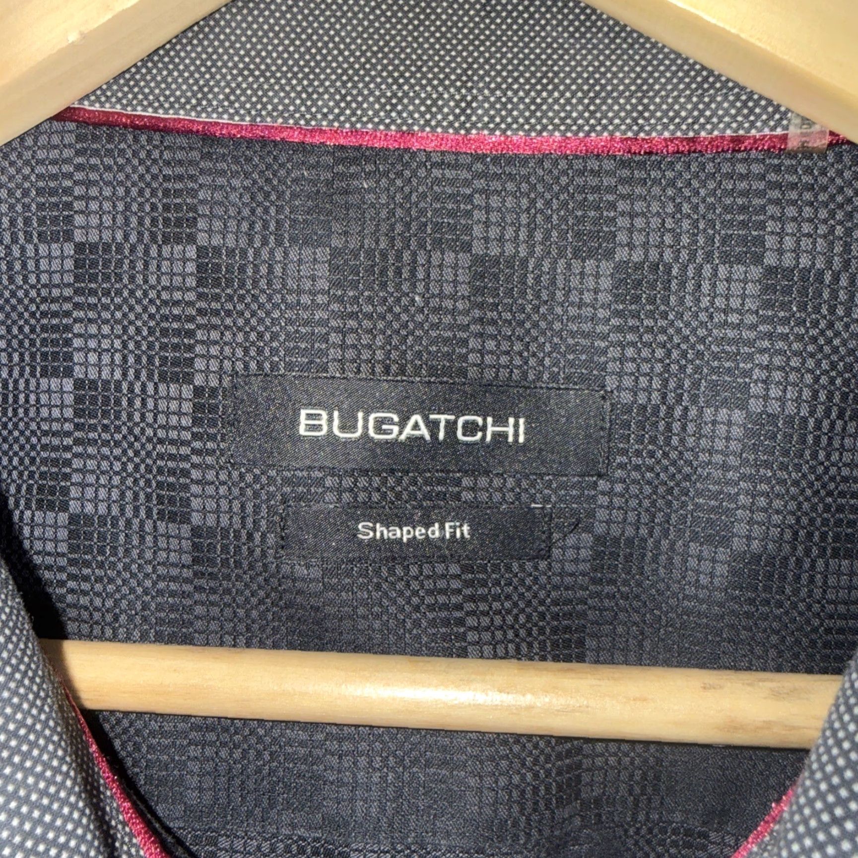 BUGATCHI Bugatchi Shaped Fit Gray Button-Up Shirt Mens XL Pit To Pit 27” Long Sleeve Regular Size US XL / EU 56 / 4 - 3 Thumbnail
