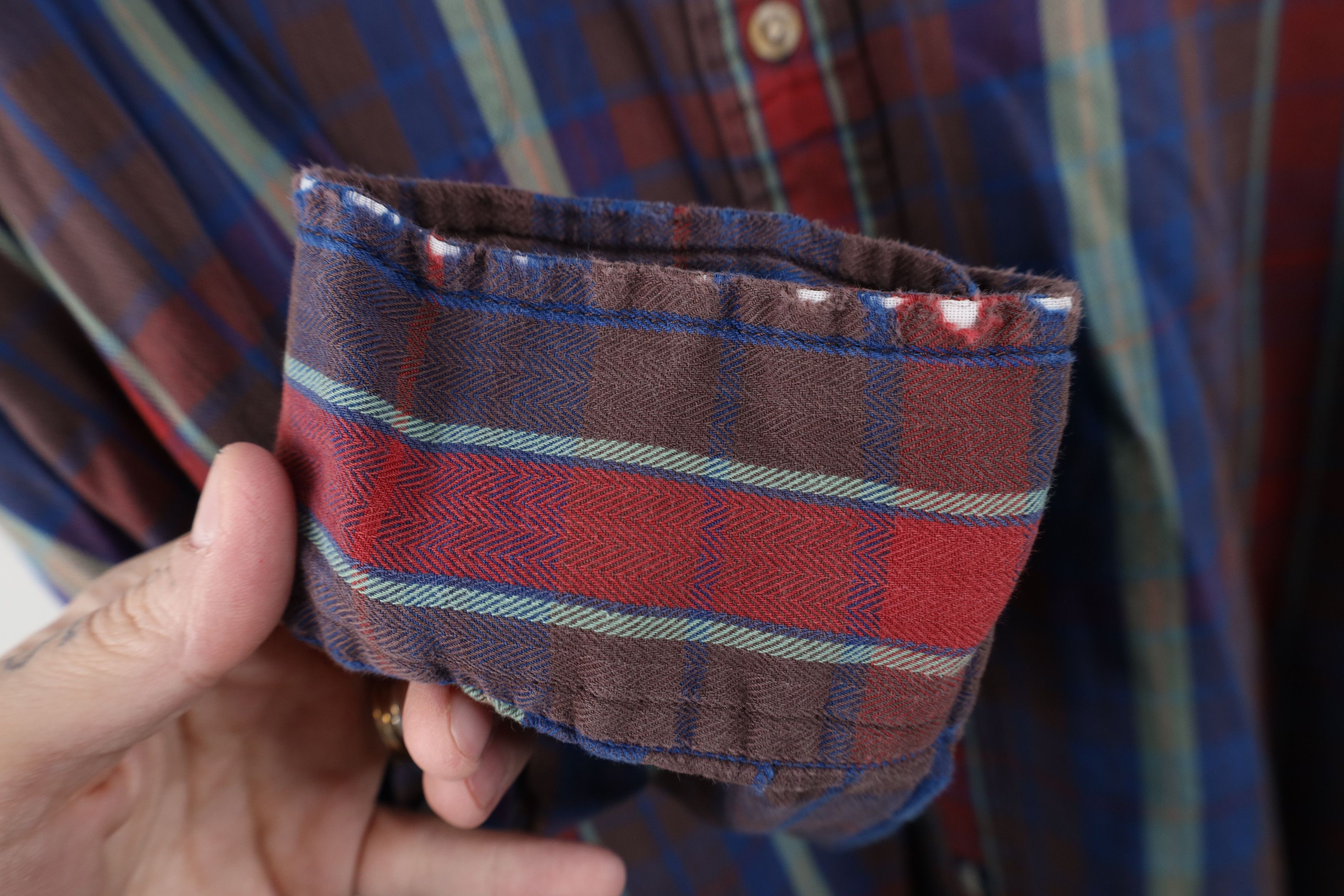 Vintage Vintage 90s Streetwear Rainbow Plaid Flannel Button Shirt Size US XL / EU 56 / 4 - 7 Thumbnail