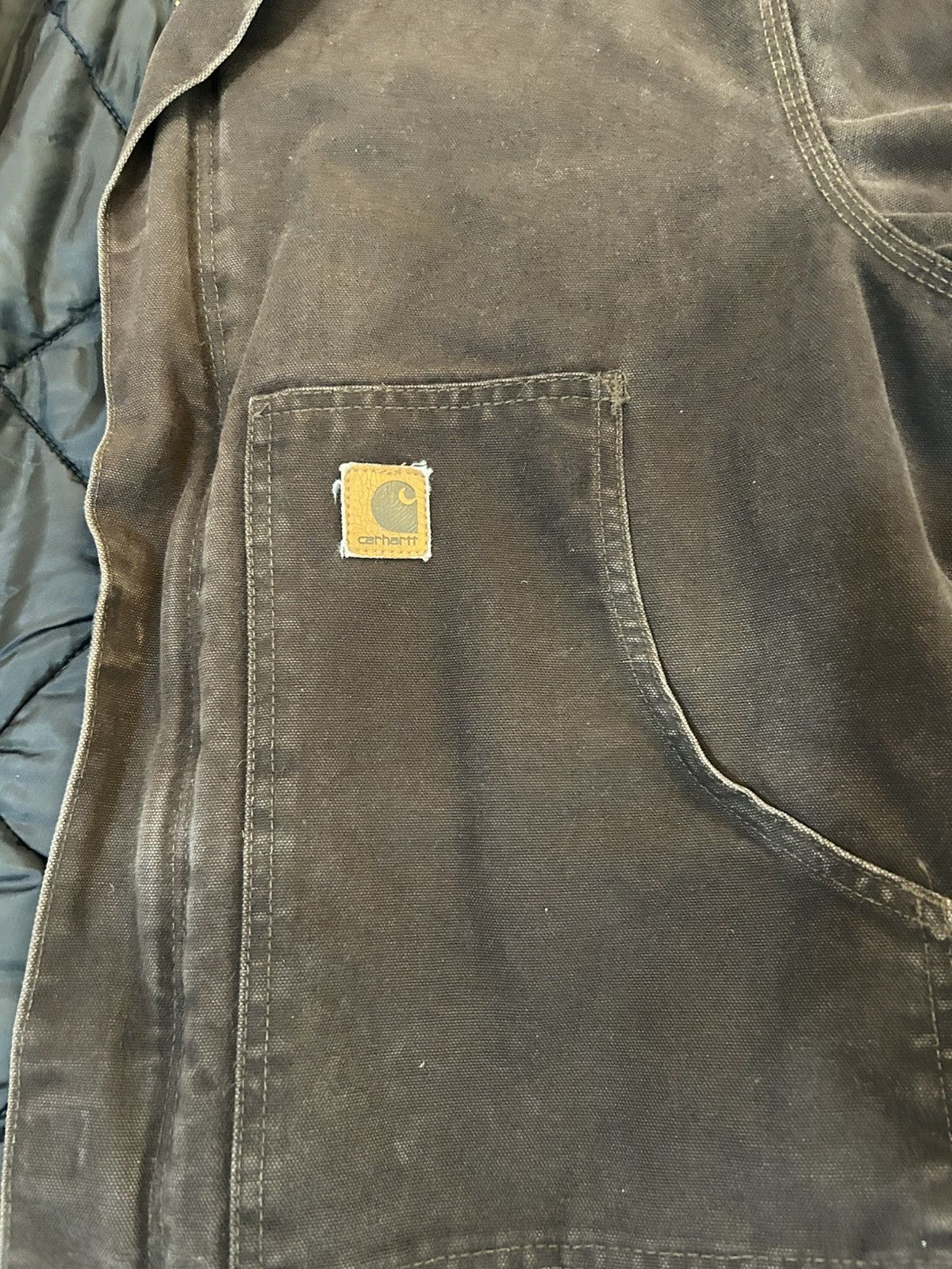 Carhartt Vintage 90s Carhartt J22 brown jacket 2xl Size US XXL / EU 58 / 5 - 10 Thumbnail