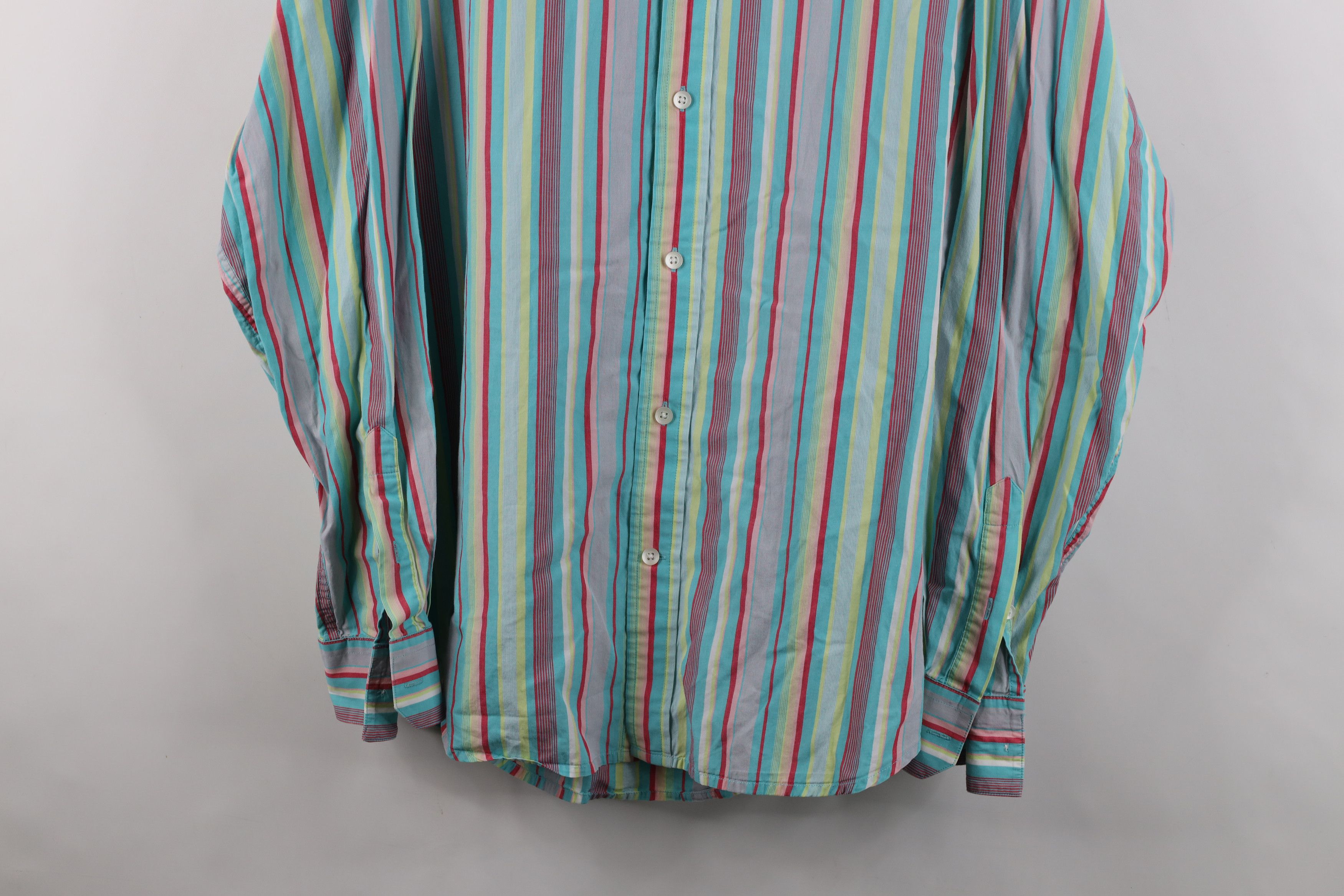 Vintage Vintage 90s Y2K Streetwear Striped Collared Button Shirt Size US XL / EU 56 / 4 - 3 Thumbnail