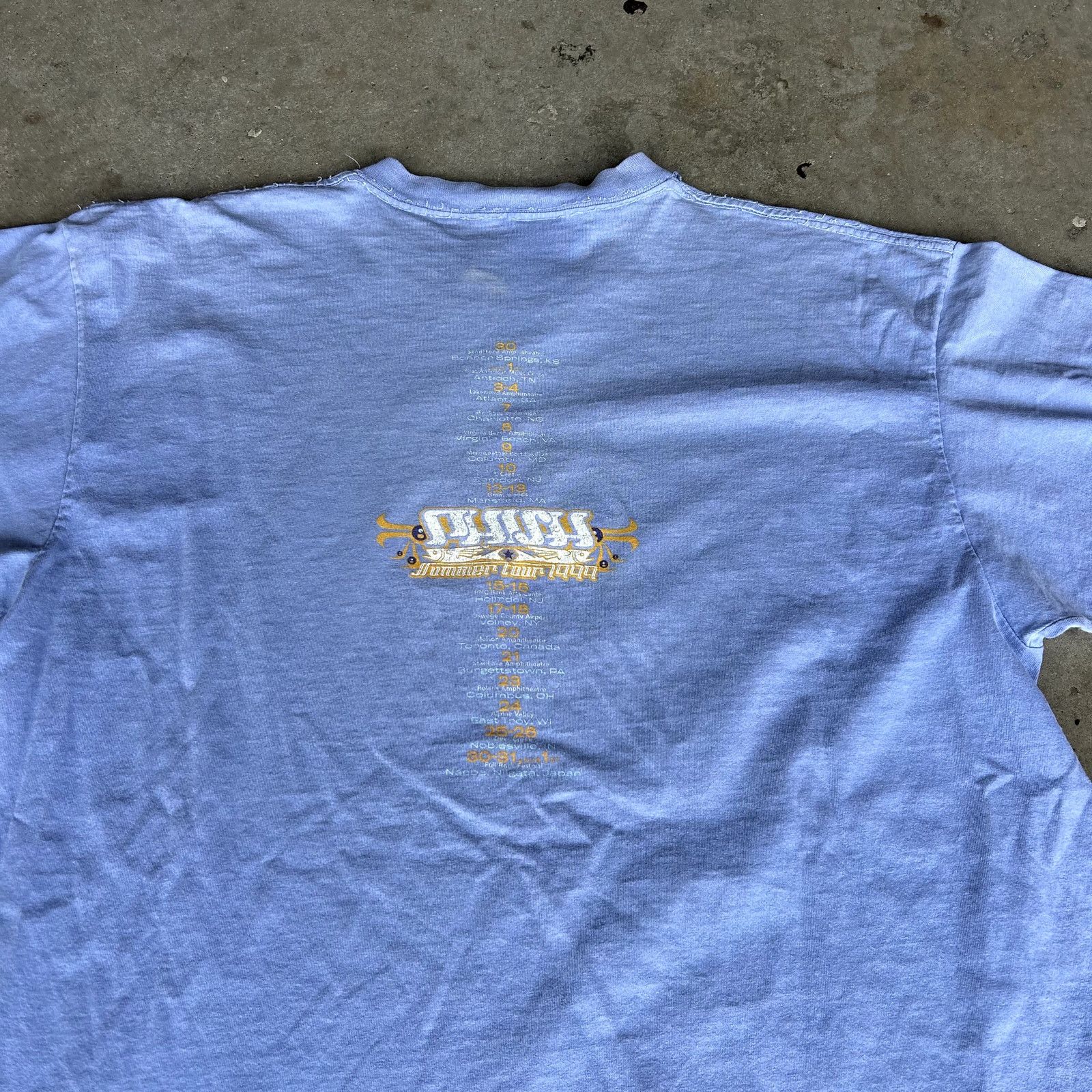 Vintage Vintage 90s Phish Tour T-Shirt Stained XL Size US XL / EU 56 / 4 - 8 Thumbnail