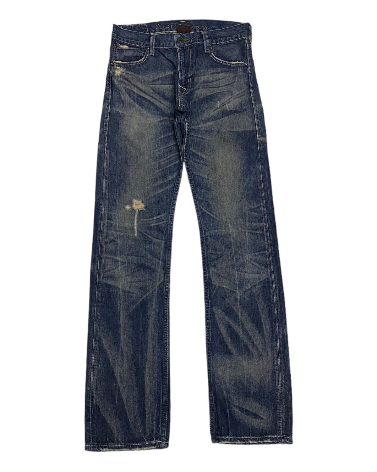 Levi's Vintage Clothing × Undercover VTG LEVIS 202🔥BUCKLE BACK DISTRESSED DENIM UNDERCOVER STYLE Size US 29 - 2 Thumbnail