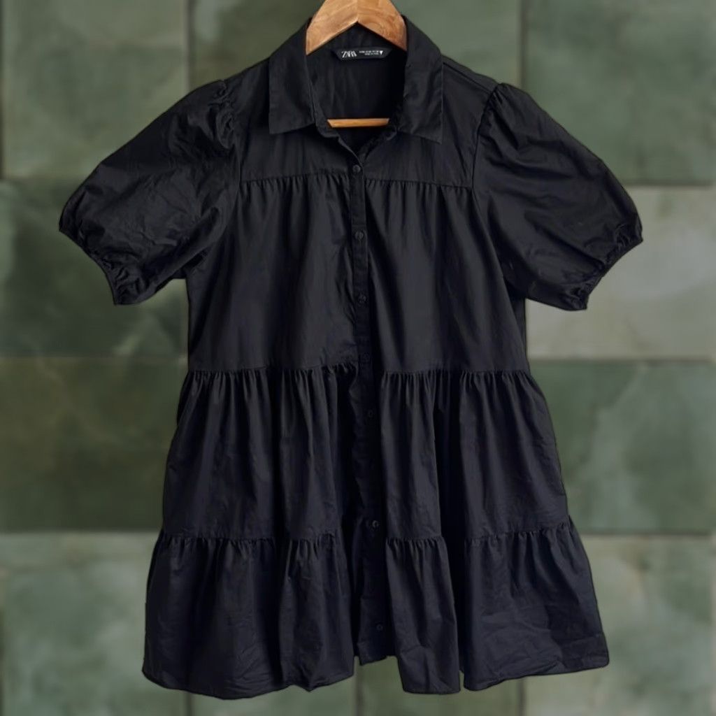 zara short tiered dress zara linen blend tiered dress Archives