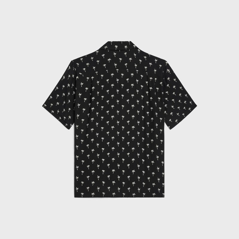 Celine o1bcso1str0126 2C946818Z Hawaiian Shirt in Noir/Craie Size US L / EU 52-54 / 3 - 2 Thumbnail