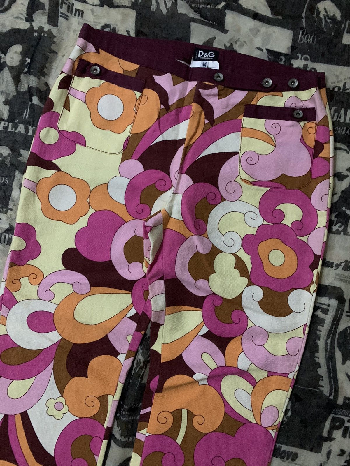 Dolce & Gabbana 💥Dolce Gabbana Italy Tailored Multicolor Floral Pant Size 28" / US 6 / IT 42 - 5 Thumbnail