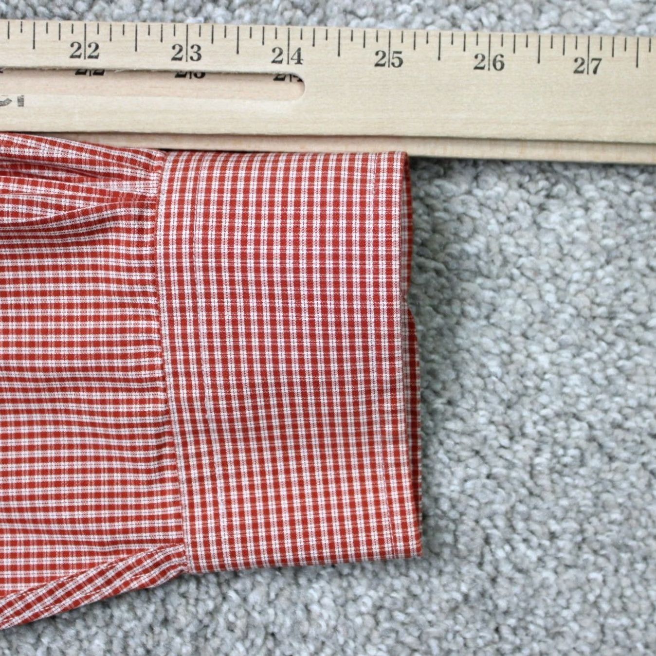 Brooks Brothers Brooks Brothers 346 Shirt Mens Large Red Check Non-Iron 100% Cotton Long Sleeve Size US L / EU 52-54 / 3 - 6 Thumbnail