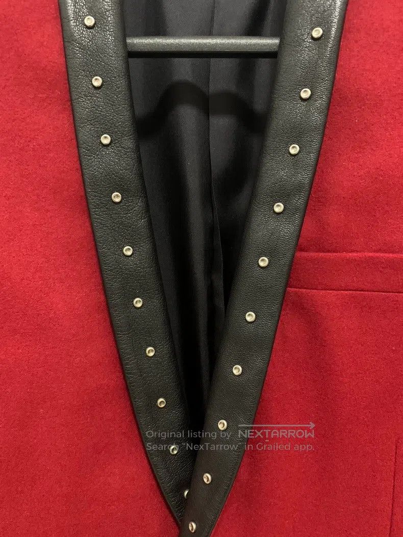 Saint Laurent Paris Saint Laurent Paris Original Red Leather Lapel Studs Suit Size US S / EU 44-46 / 1 - 5 Thumbnail