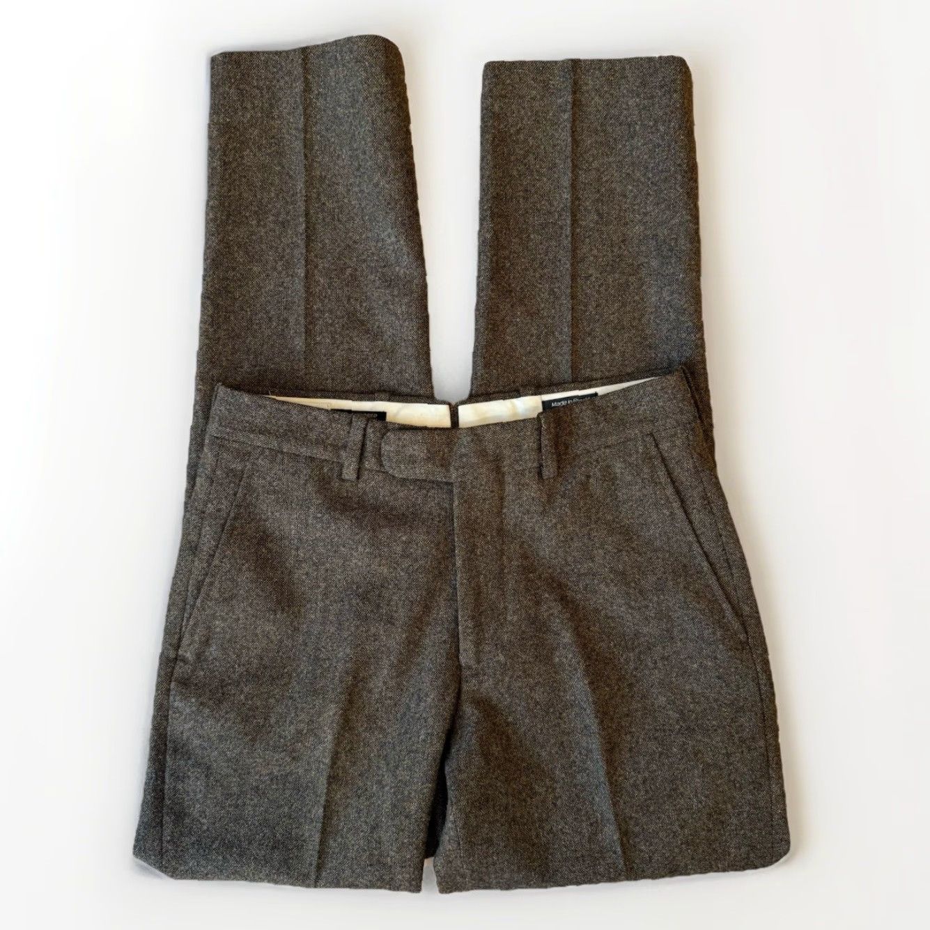 Epaulet VINTAGE Epaulet Wool Pants 27 Brown Made in USA Brooklyn NYC Dress Minimalist Size US 27 - 2 Thumbnail