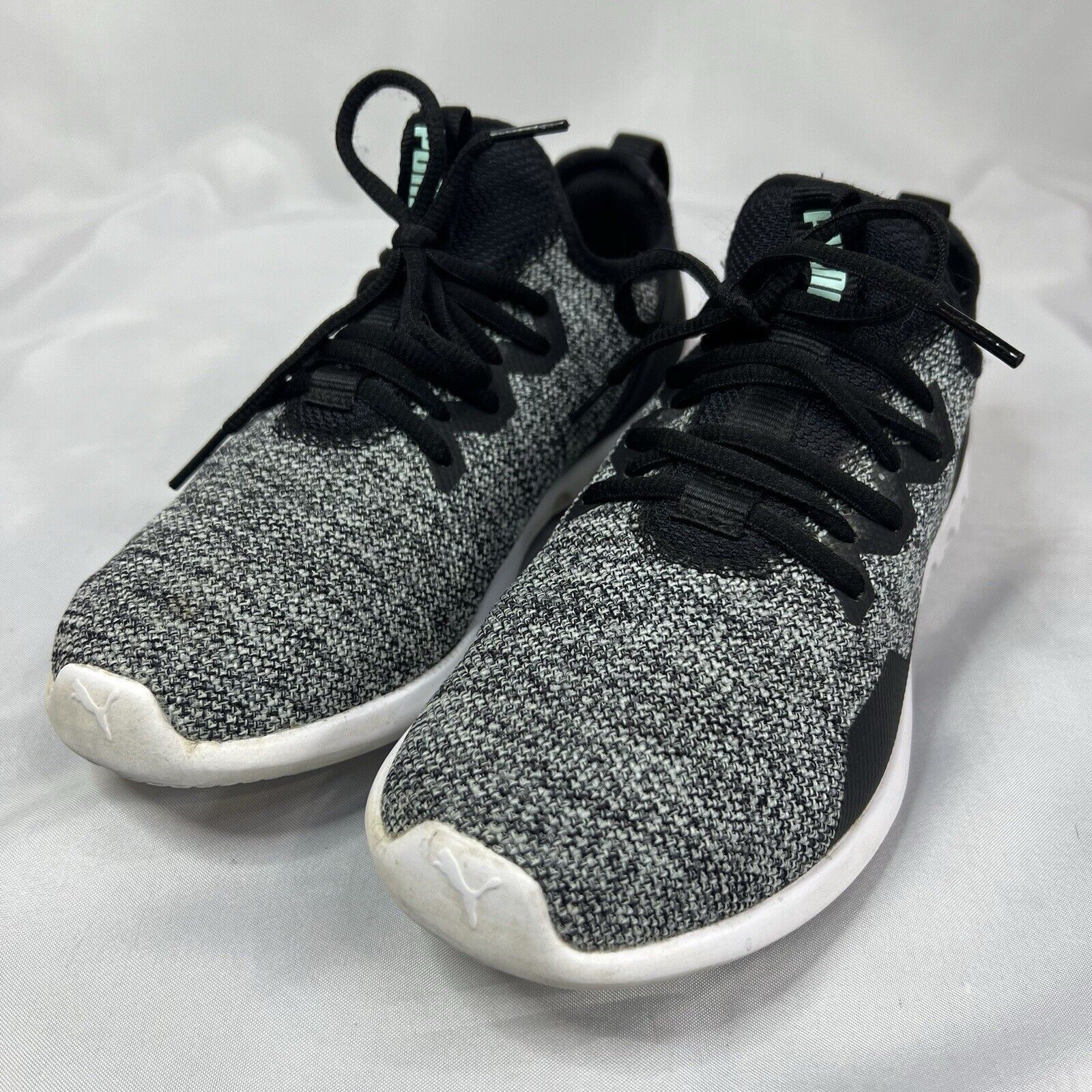Puma Puma Carson 2 Womens 7.5 Grey Black Knit Low Lace Up Shoes Size US 7.5 / IT 37.5 - 2 Thumbnail