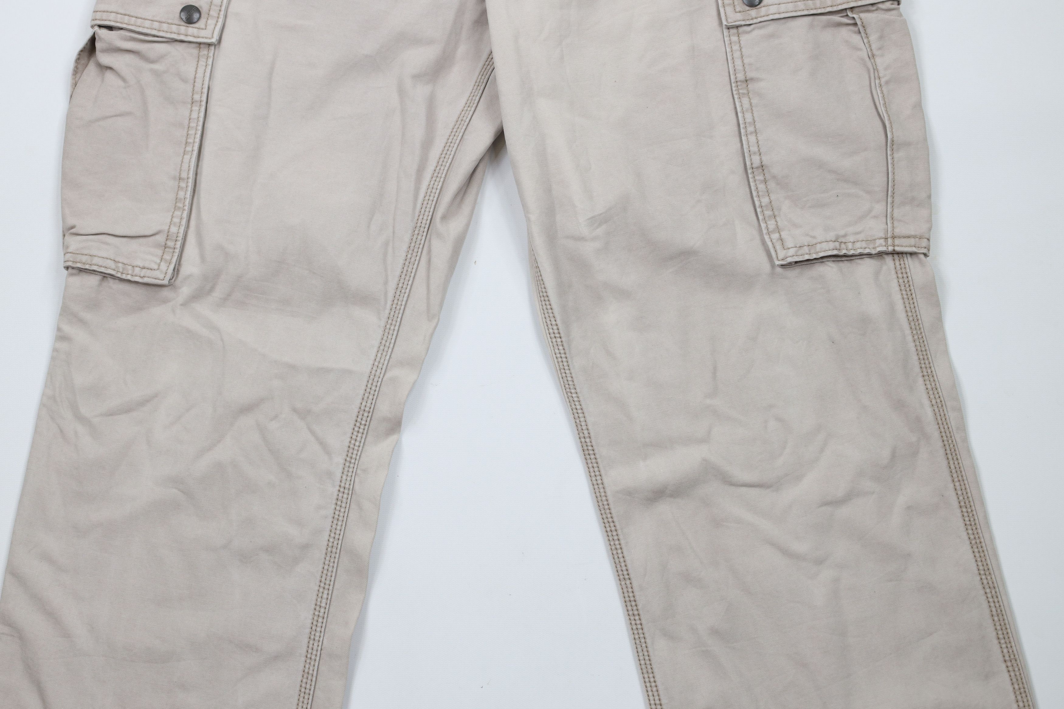 Carhartt × Vintage Vintage Y2K Carhartt Relaxed Fit Wide Leg Cargo Pants Beige Size US 36 / EU 52 - 3 Thumbnail