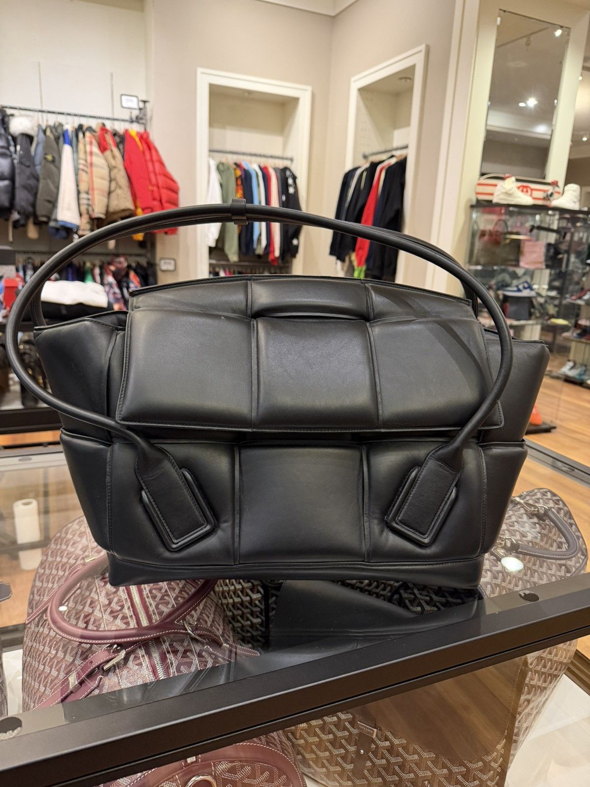 Bottega Veneta Bottega Veneta Black Leather Arco Tote Large Size ONE SIZE - 1 Thumbnail