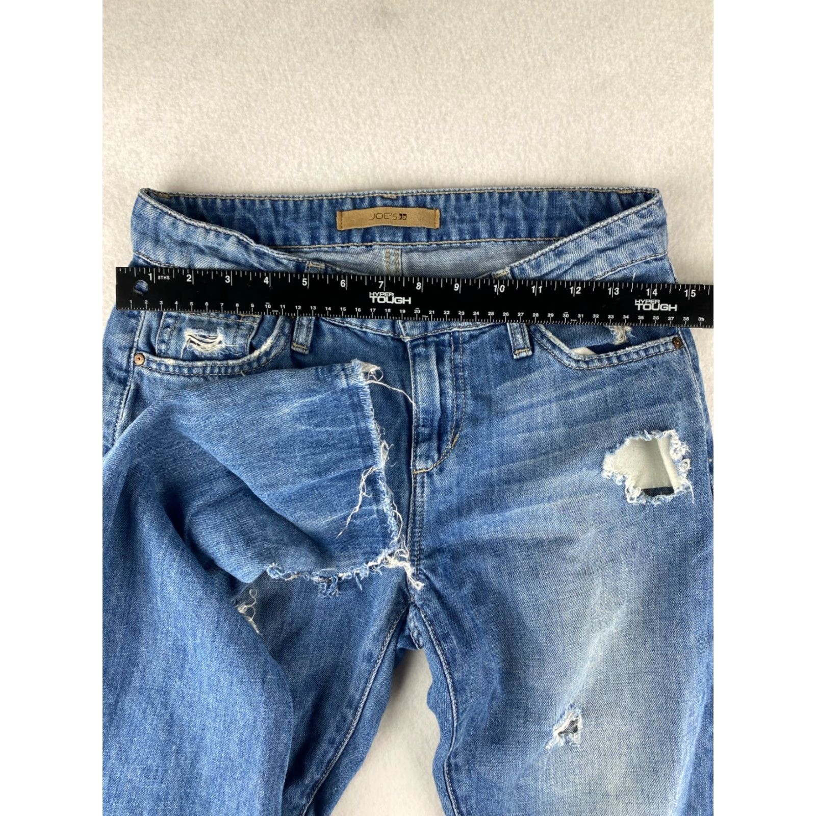 Vintage Joe's Jeans Ex-Lover Crop Jeans Womens W24 24 Inseam Distressed Denim Blue Straight Cropped 5-Pocket Pocket Linen Cotton Modern Vintage No N/A Size 42" / US 20 - 6 Thumbnail