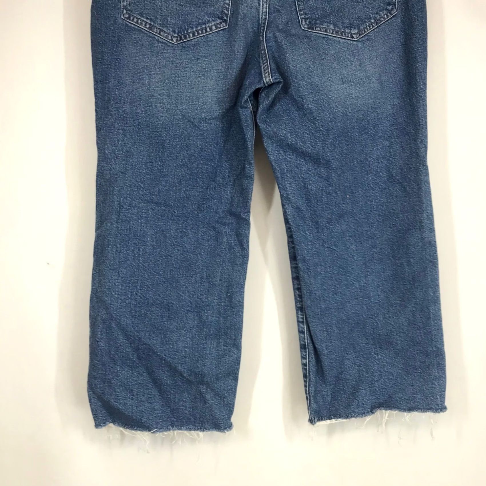 J.Crew J.Crew Petite Wide-Leg Jeans Medium Wash Raw Hem High Rise 30P Jeans Women 30P Denim Wide-Leg Calf-Cropped Vintage No Size 30" / US 8 / IT 44 - 6 Thumbnail