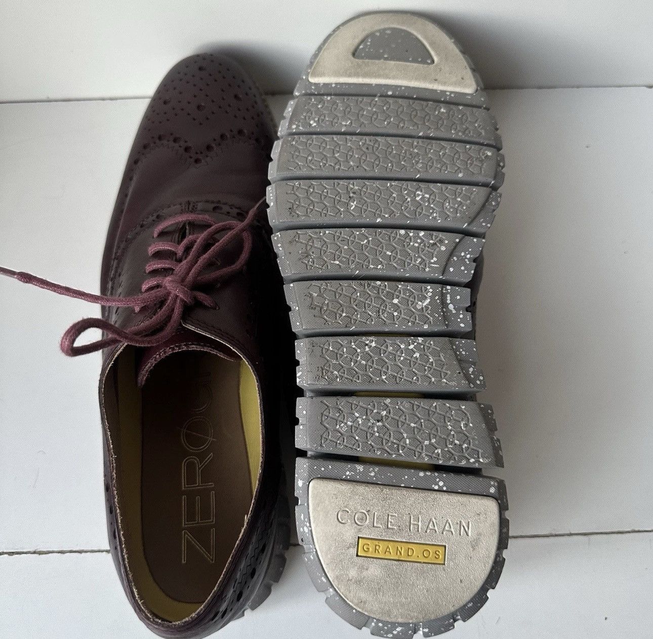 Cole Haan Cole Haan Zerogrand Men's 13 Burgundy Leather Oxford Casual Size US 13 / EU 46 - 7 Thumbnail