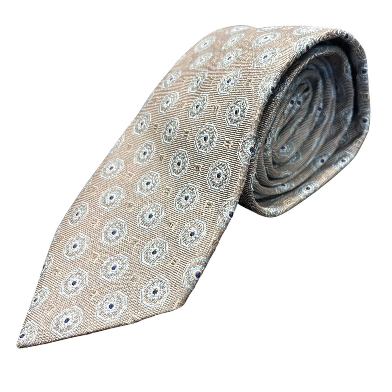 Brooks Brothers Brooks Bros Makers & Merchants Silk Tie Silver Medallion Size ONE SIZE - 1 Thumbnail
