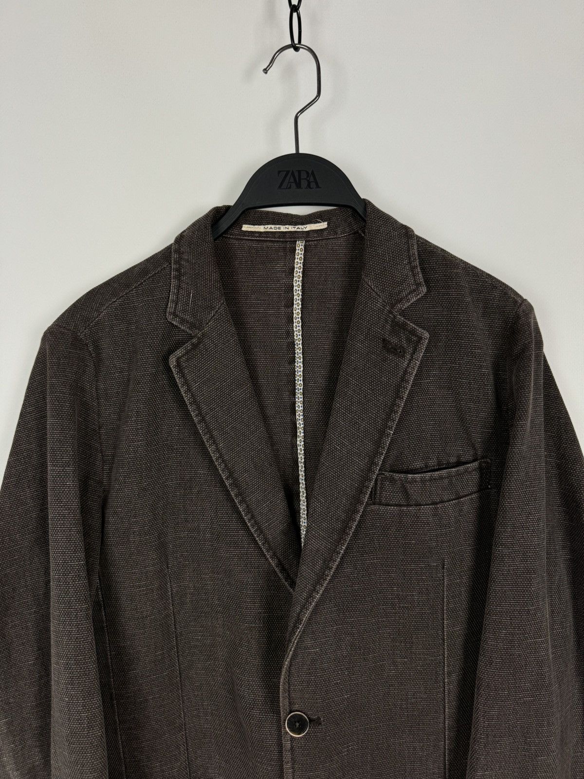 Other Exibit La Sartoria Brown Blazer Jacket Made in Italy Size 48R - 2 Thumbnail