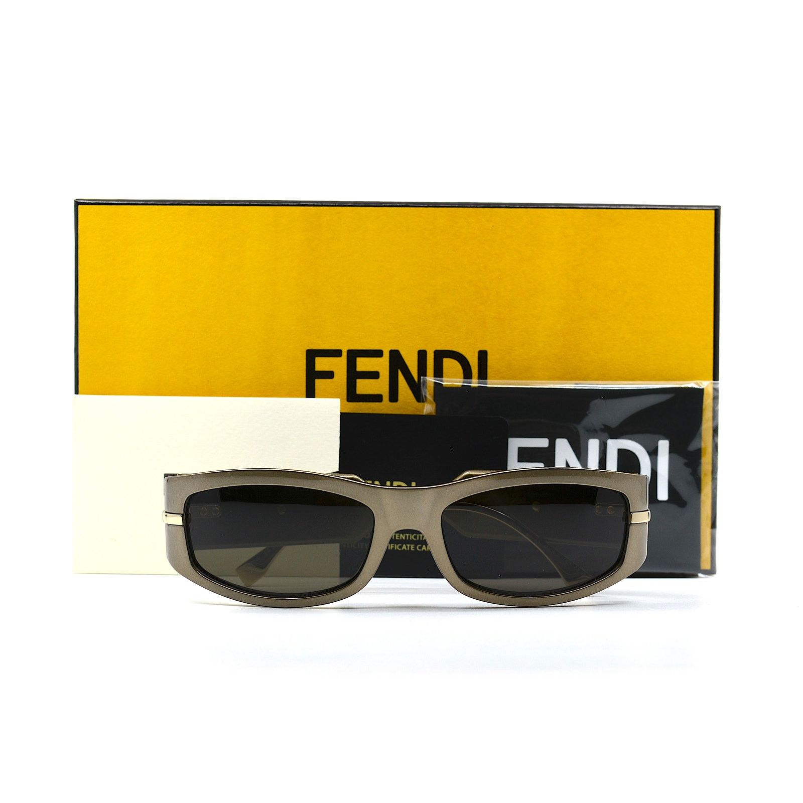 Fendi NEW FENDI FE40120I 45E SHINY BROWN AUTHENTIC SUNGLASSES Size ONE SIZE - 5 Thumbnail
