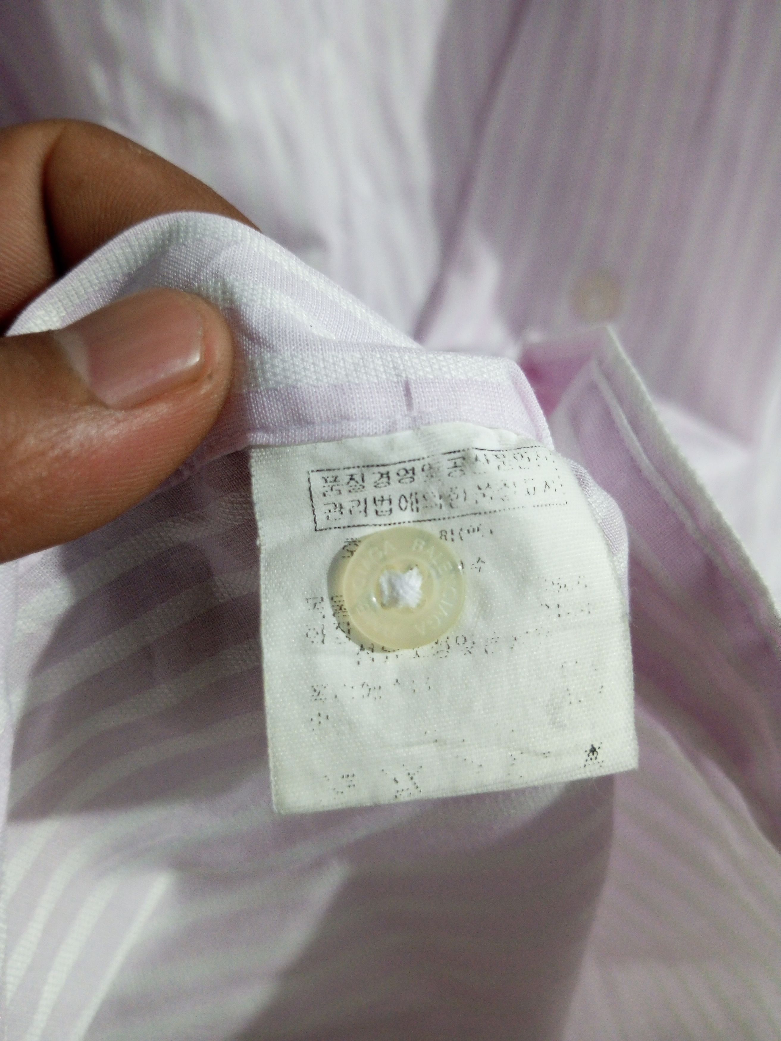 Balenciaga × Vintage Vintage Balenciaga BB pocket stripe baby pink button up Size US M / EU 48-50 / 2 - 13 Thumbnail