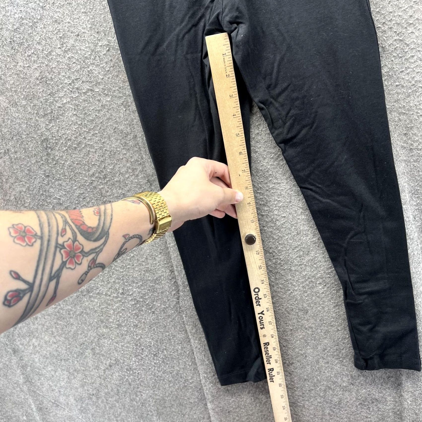 Adidas Adidas Leggings Womens Small Black Trefoil Side Stripe Originals Pants Size 28" / US 6 / IT 42 - 3 Thumbnail