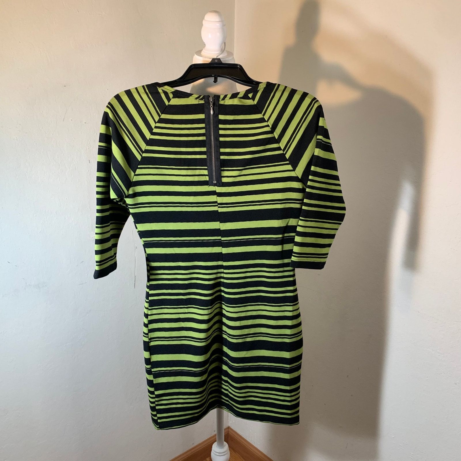 Other Bebop Women’s Dress Green Striped 3/4 Sleeve Dress Size M / US 6-8 / IT 42-44 - 2 Thumbnail