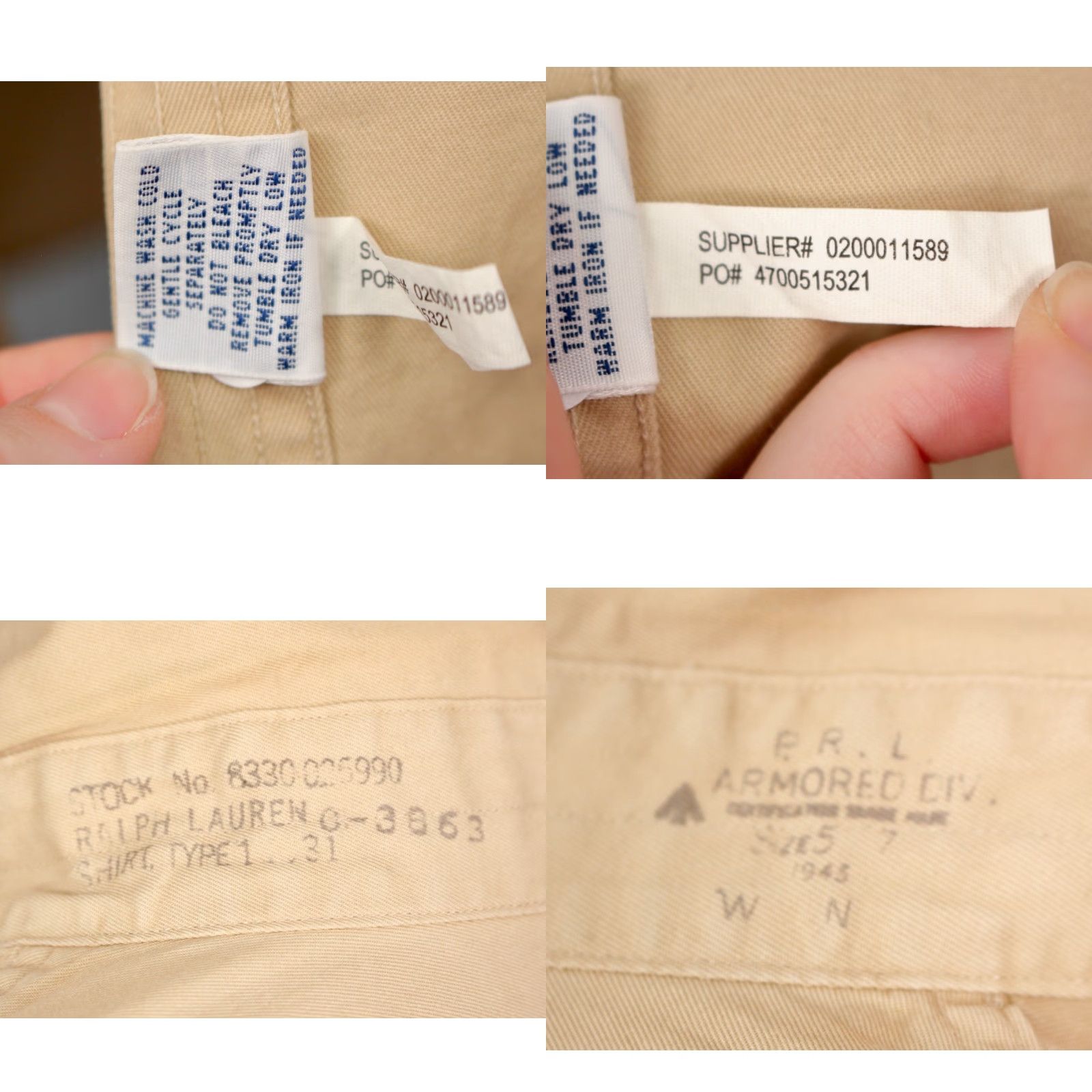 Polo Ralph Lauren Polo Ralph Lauren Shirt Khaki VTG Size L Long Sleeve Navy Base Hawaii Stencil Stain Size US L / EU 52-54 / 3 - 8 Thumbnail