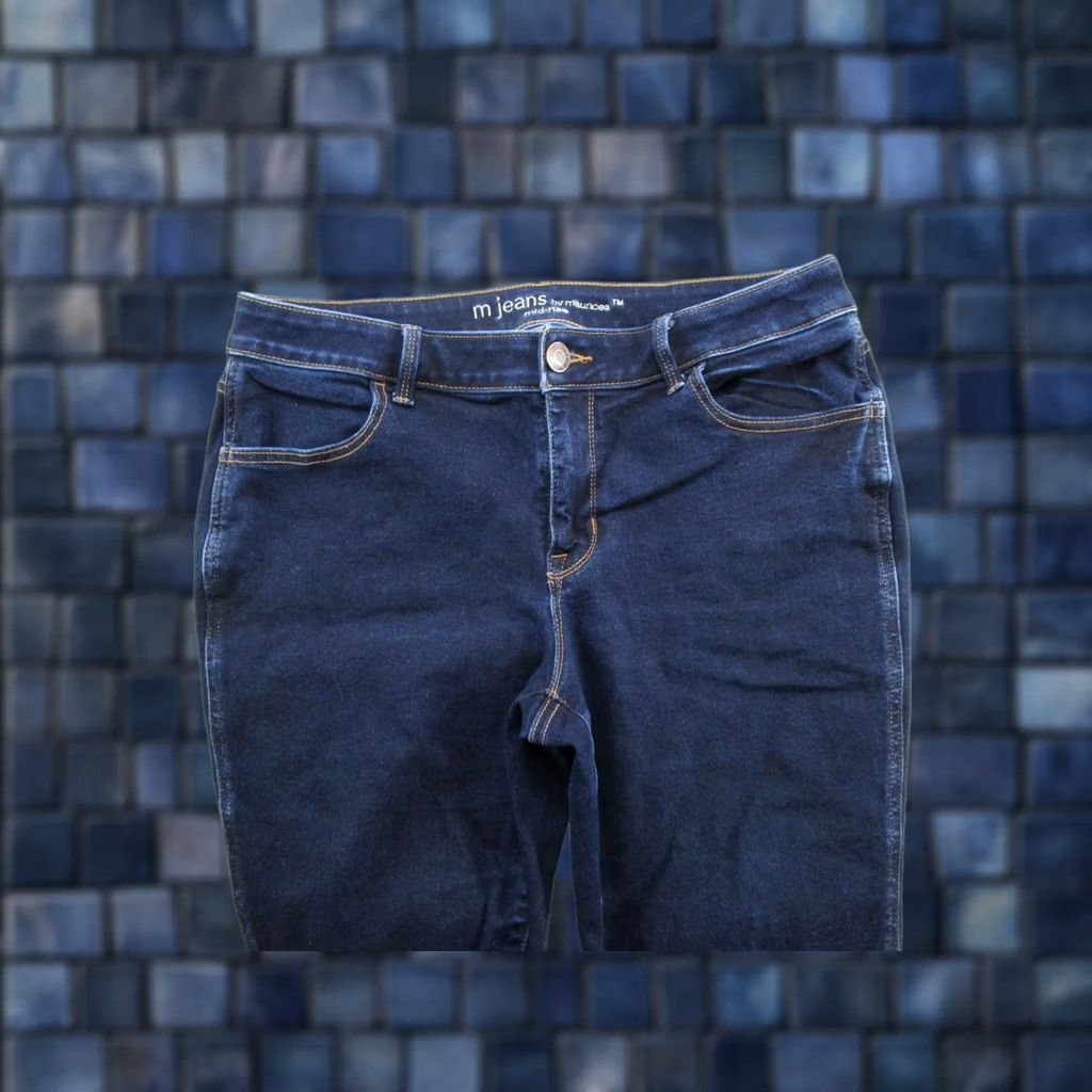 Vintage Maurices Jeans Denim Skinny Stretch Dark Wash L X Short Size L Blue 5-Pocket Style Womens Jeans Size 36" / US 14 / IT 50 - 1 Thumbnail