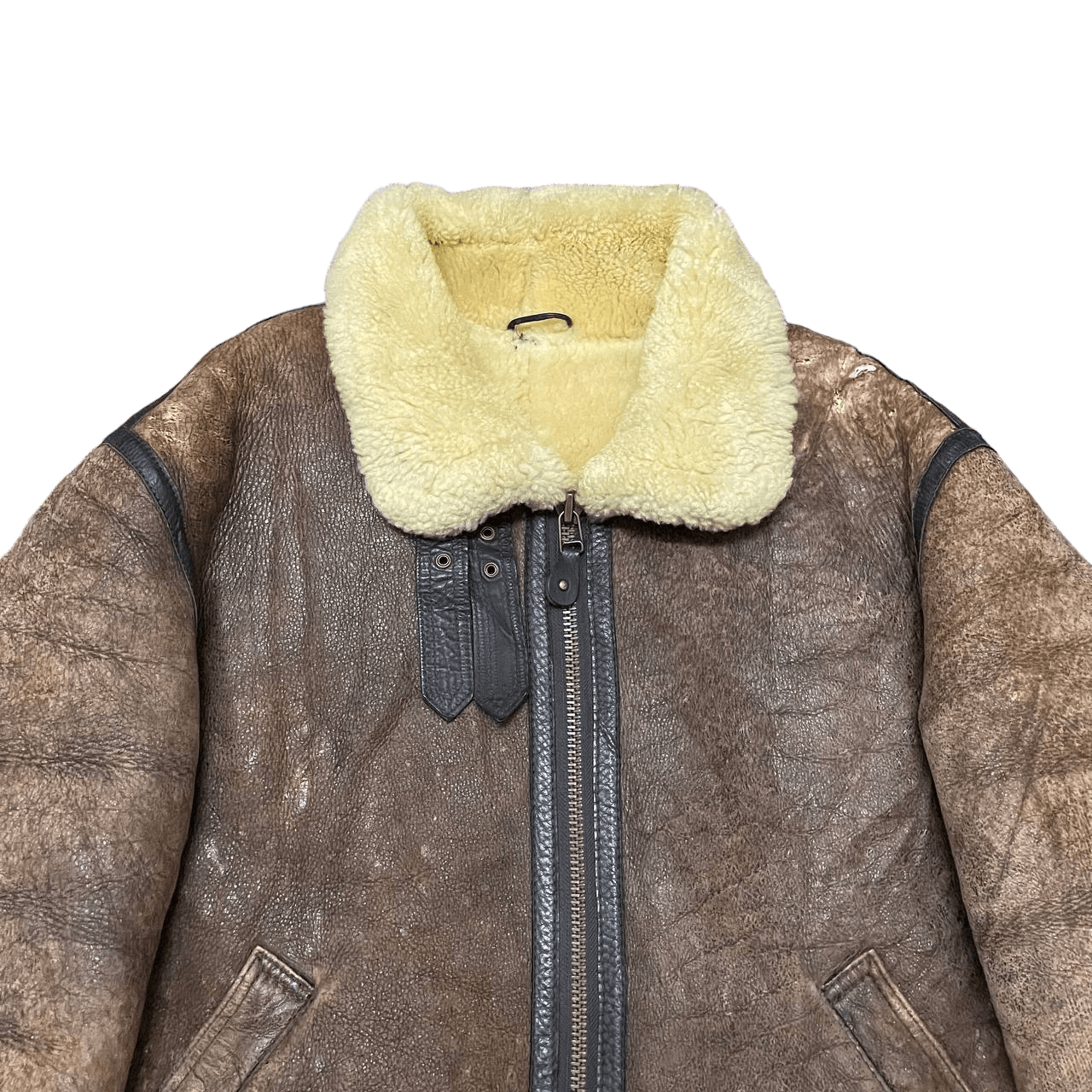 Leather Vintage B3 by Gleeman Military Sheepskin Coat Shearling Size US L / EU 52-54 / 3 - 2 Thumbnail