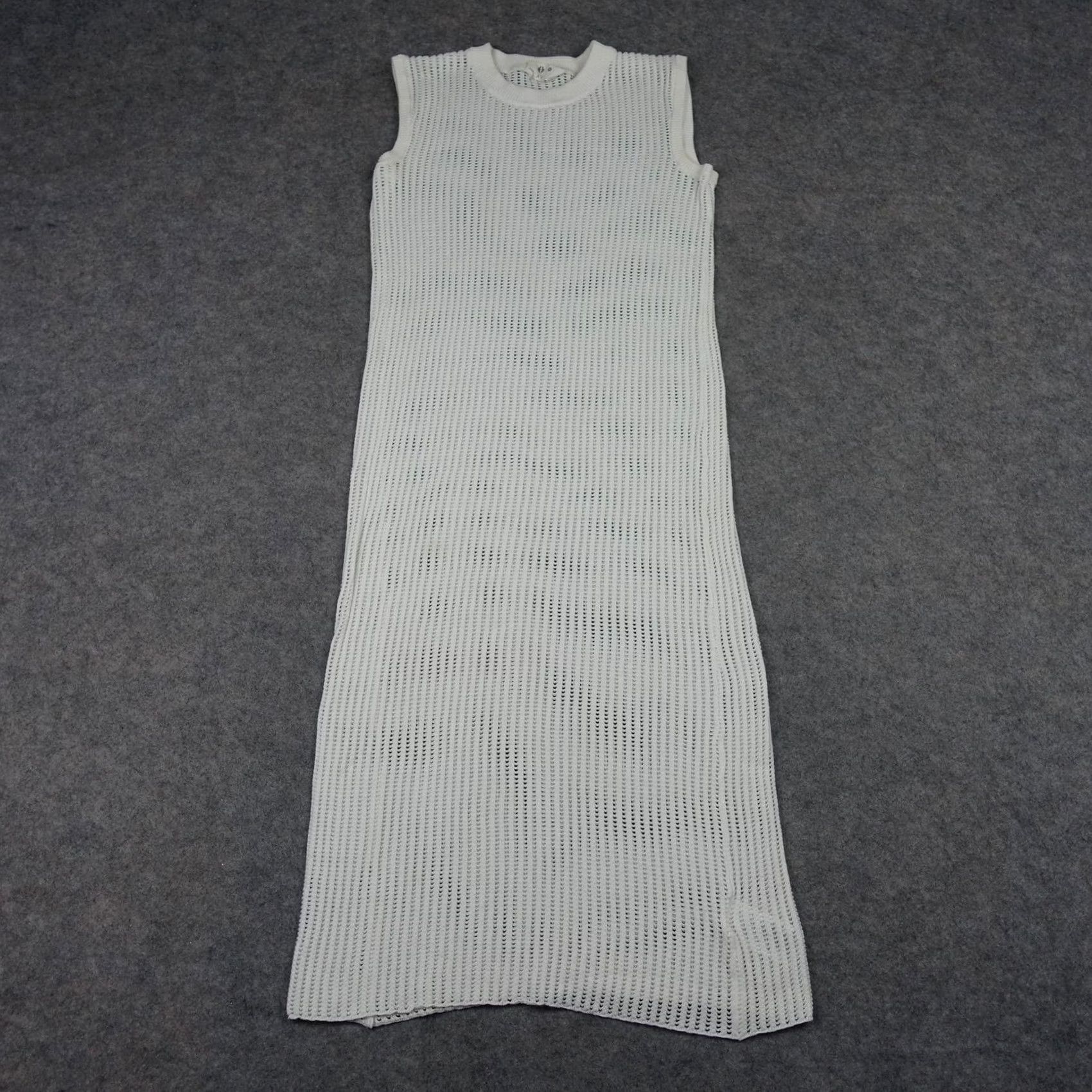 Tavik TAVI Dress Maxi Tank White Open Knit Sleeveless Midi Casual Summer Beach Womens S Small Size S / US 4 / IT 40 - 2 Thumbnail