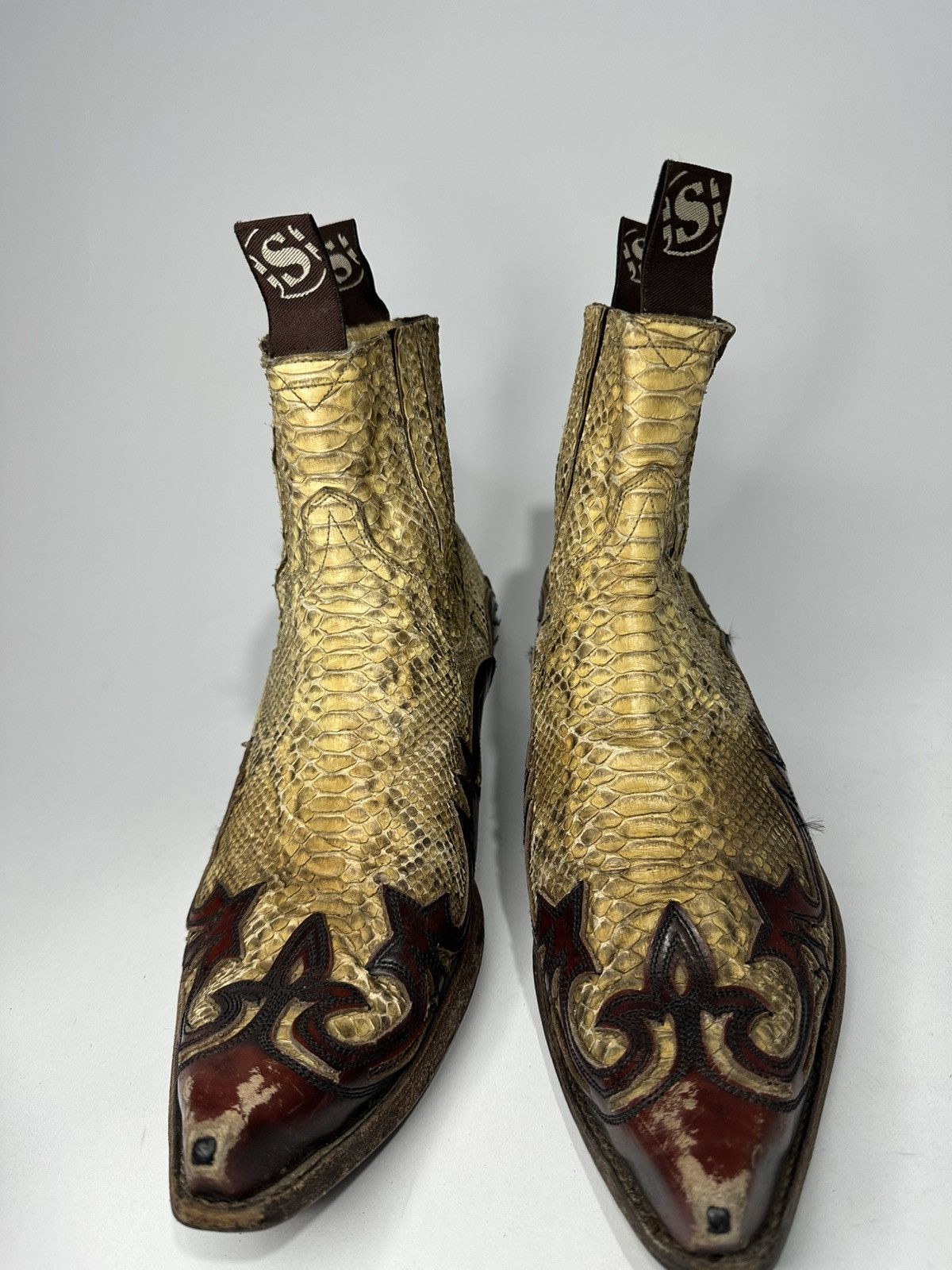 Sendra 4660 Sendra Python Skin Leather Ankle Boots PITON Barr Size US 9 / EU 42 - 3 Thumbnail