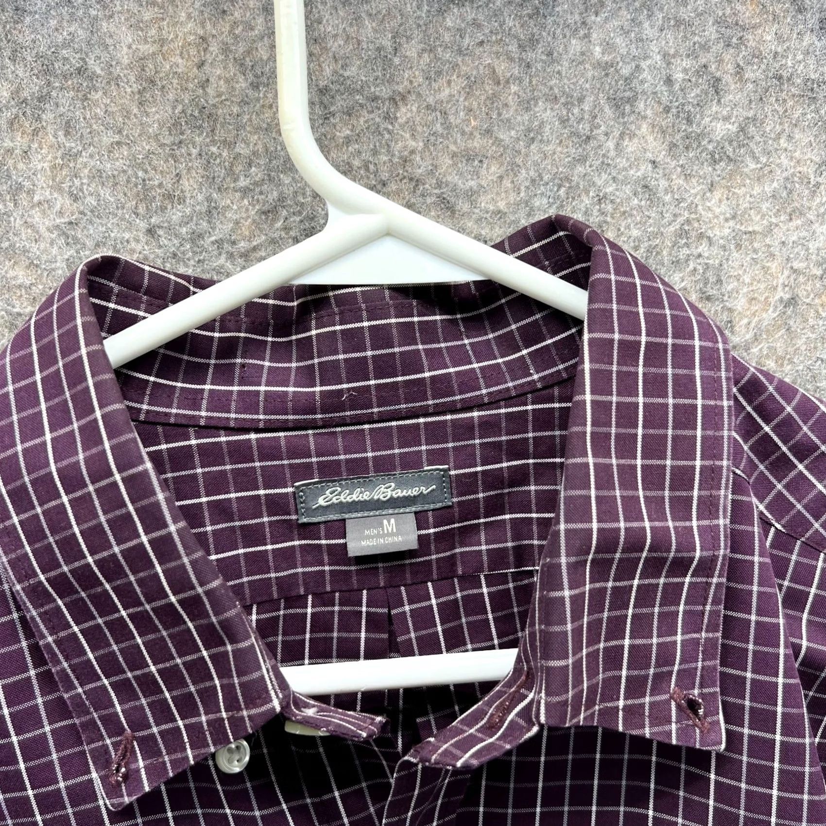 Eddie Bauer Eddie Bauer Shirt Men Medium Check Purple Vintage Button-Down Preppy Windowpane Size US M / EU 48-50 / 2 - 7 Thumbnail