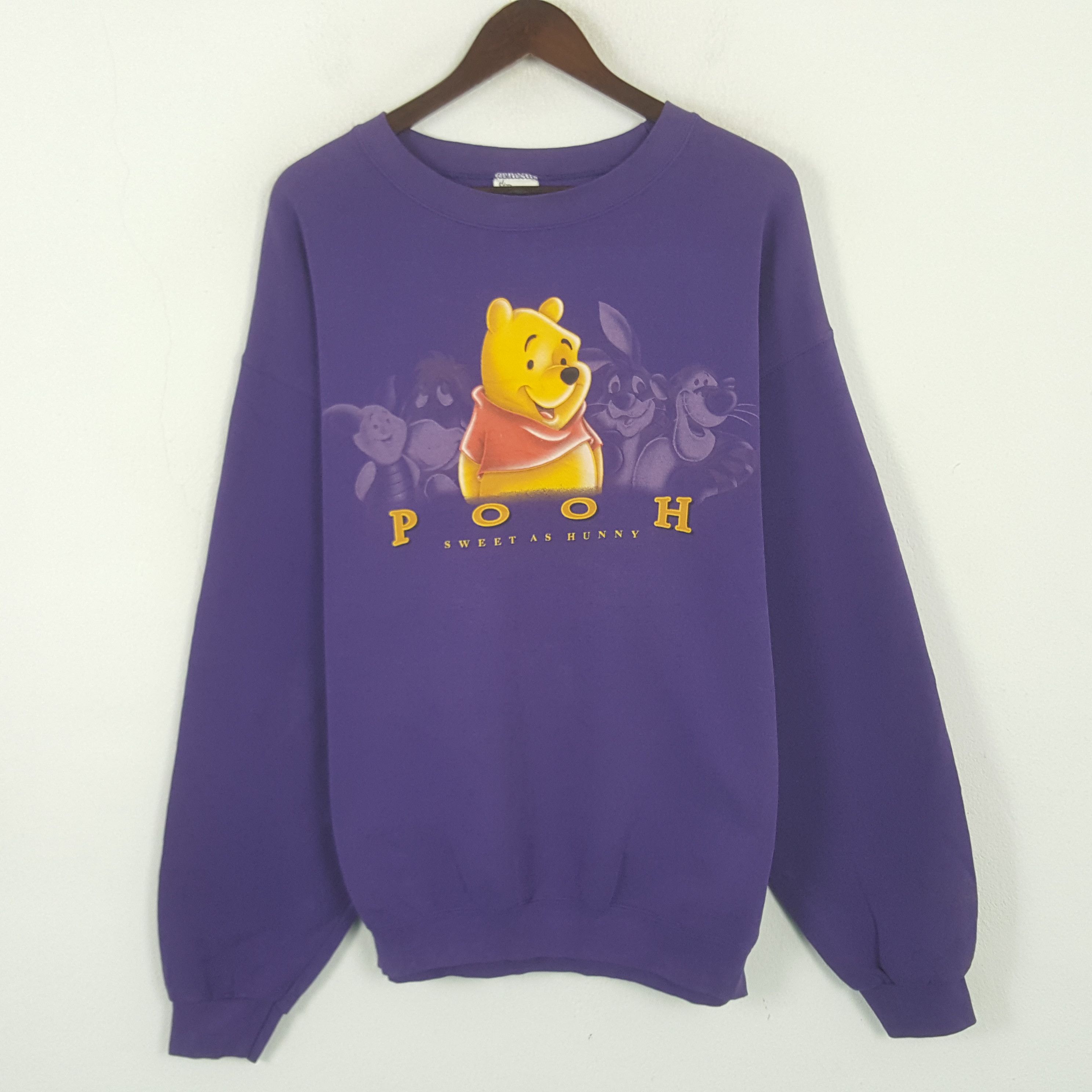 Disney Vintage Disney Pooh Sweet As Hunny Sweatshirt Size US XL / EU 56 / 4 - 1 Thumbnail