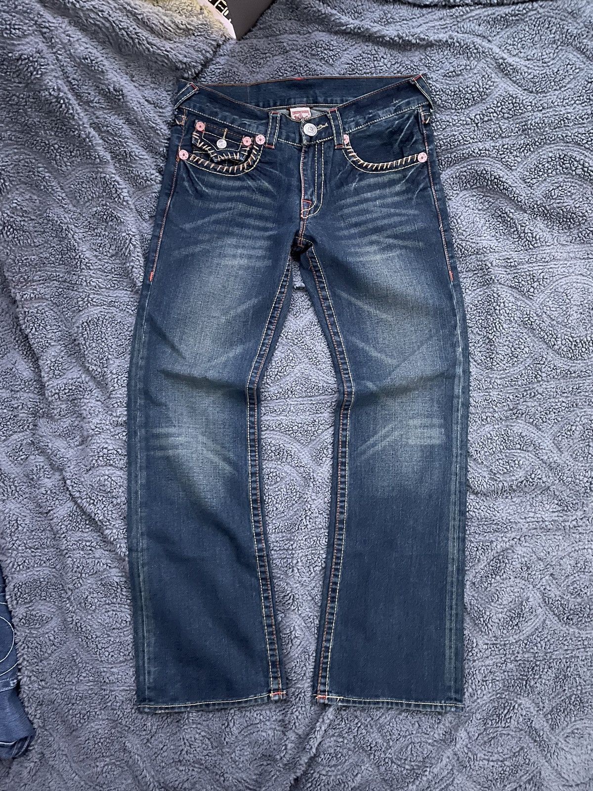 True Religion Vintage Desert Wash Green Denim Jeans