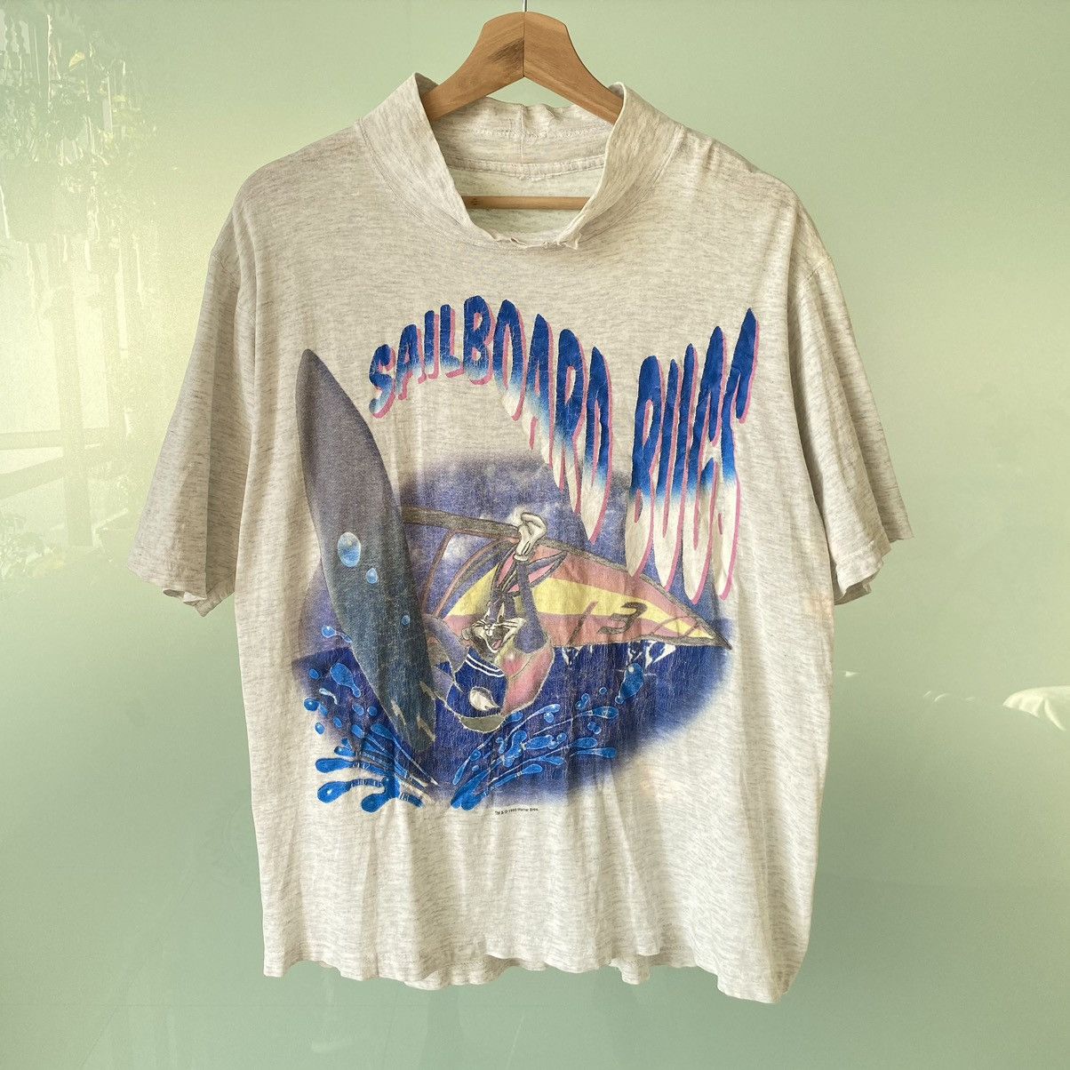 Warner Bros Thrashed Vintage 90s Sailboard Bugs ERD GRUNGE FADED TSHIRT Size US L / EU 52-54 / 3 - 1 Thumbnail