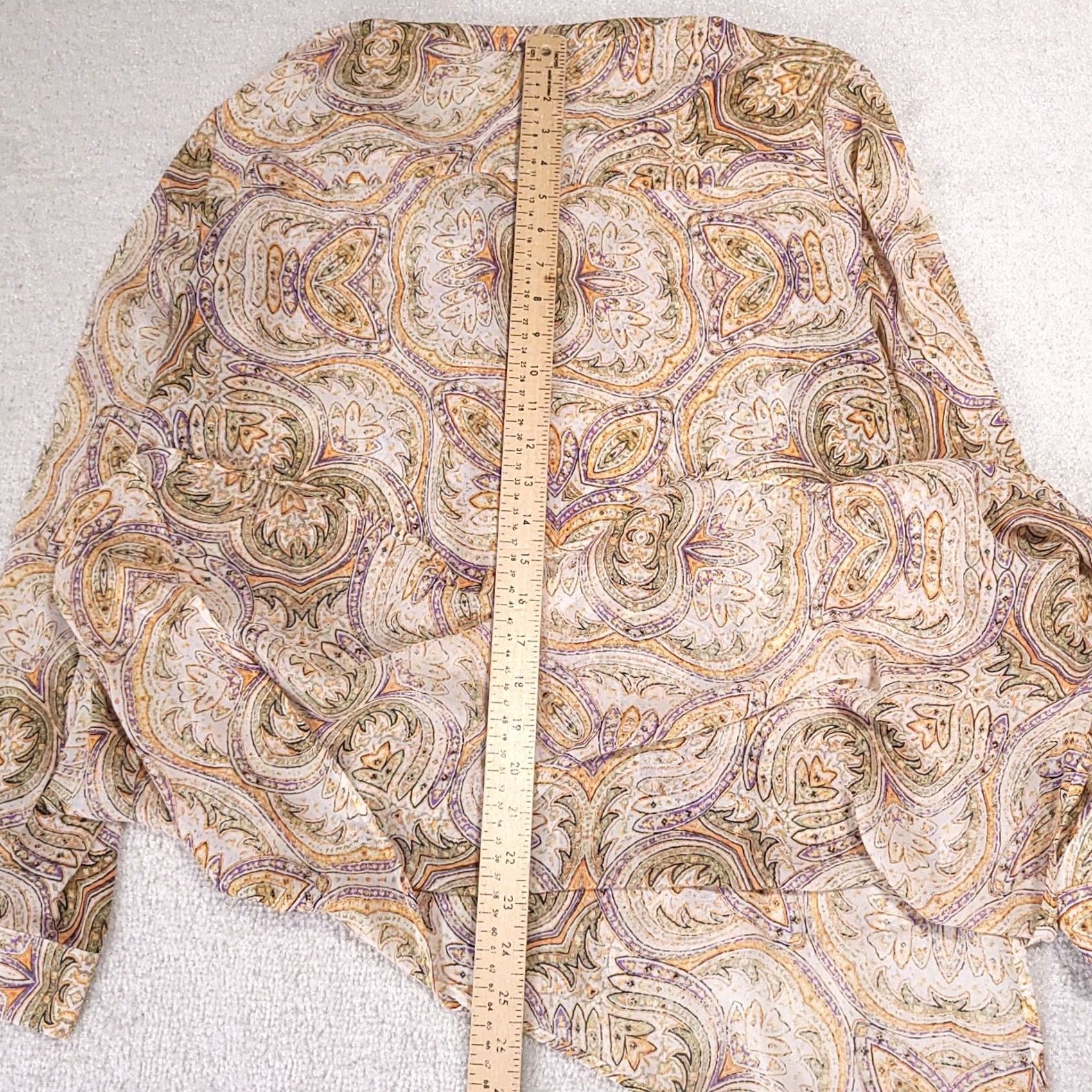 Vintage Chico's Paisley V-Neck High Low Tunic Shirt Women's XL Boho Lightweight Size XL / US 12-14 / IT 48-50 - 7 Thumbnail