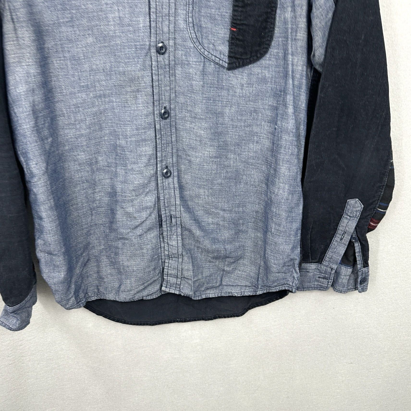 izzue Izzue Shirt Mens 4 Medium Corduroy Chambray Long Sleeve Preppy Japanese Luxury Fashion Shirt Mens M Blue plaid Button-Up Casual Modern Classic Mens Size US M / EU 48-50 / 2 - 5 Thumbnail
