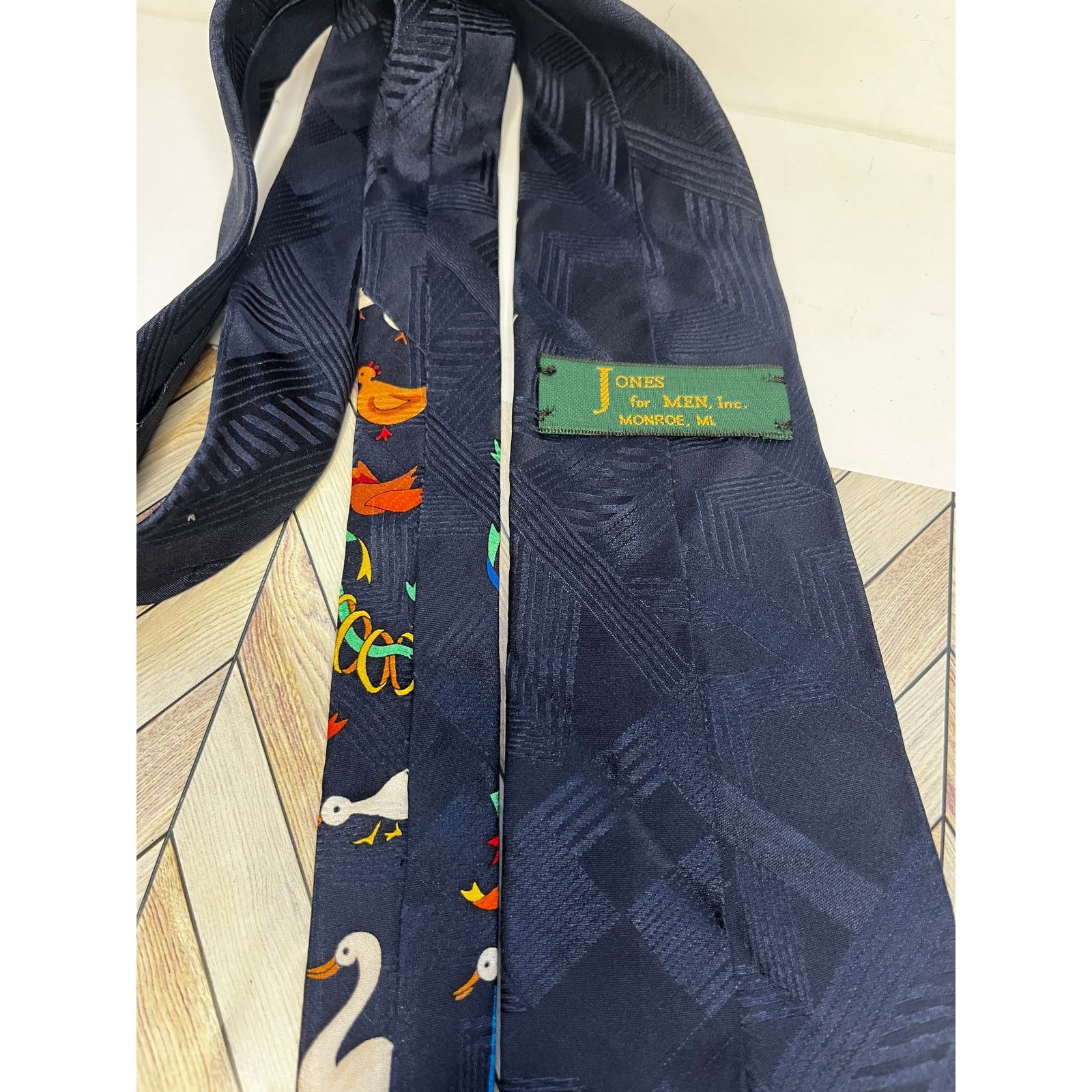 Other Vintage Jones for Men The 12 Days of Christmas Neck Tie Navy Size ONE SIZE - 6 Thumbnail