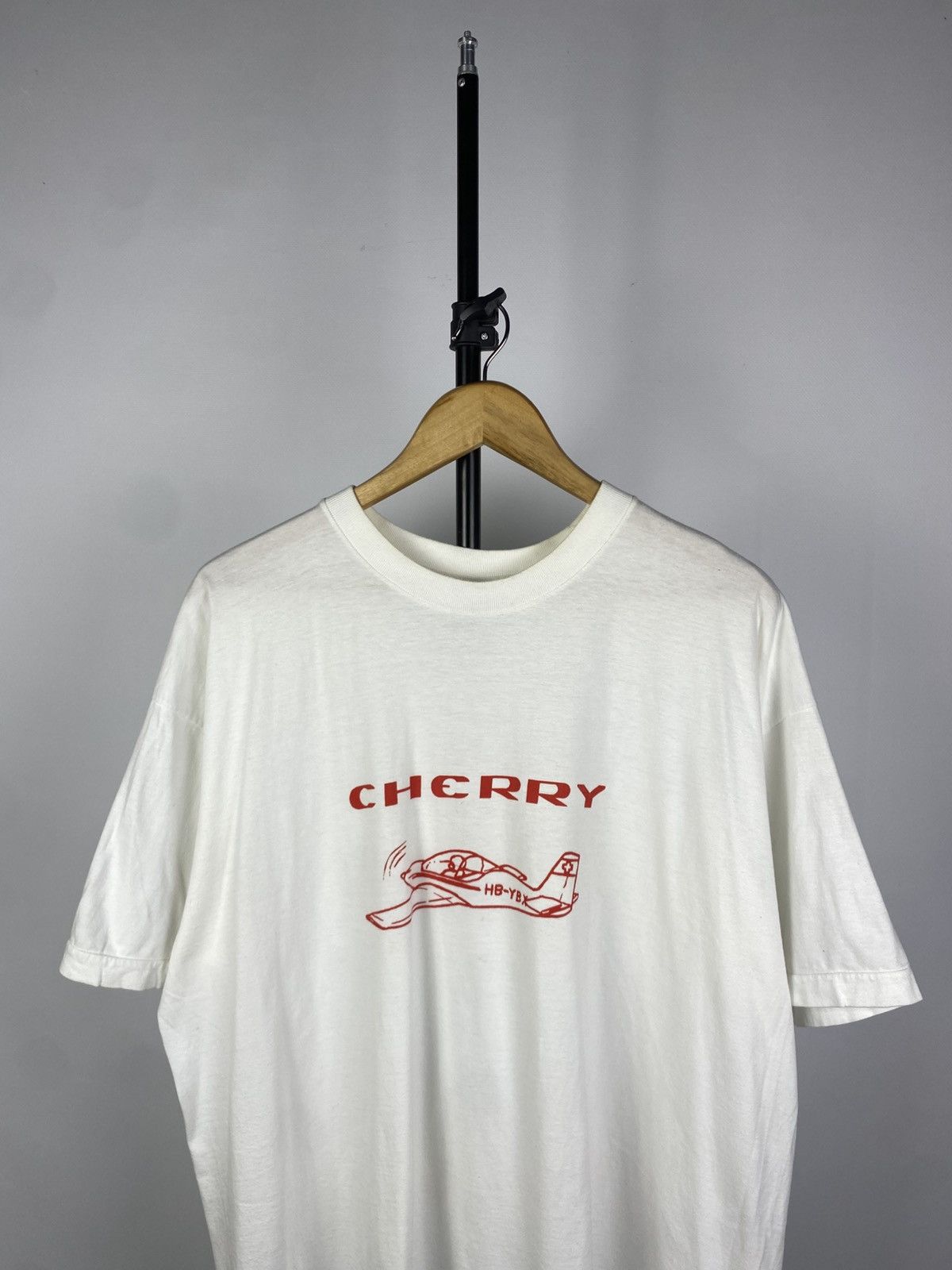Avirex × Vintage Vintage 90s Y2K Army HB-YBX Cherry Graphic T-Shirt Size US XL / EU 56 / 4 - 2 Thumbnail