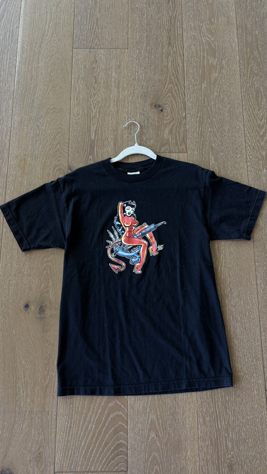 Other Vintage Devil Pin-Up T-Shirt Hot Rod Tattoo Art Style Size US M / EU 48-50 / 2 - 1 Thumbnail