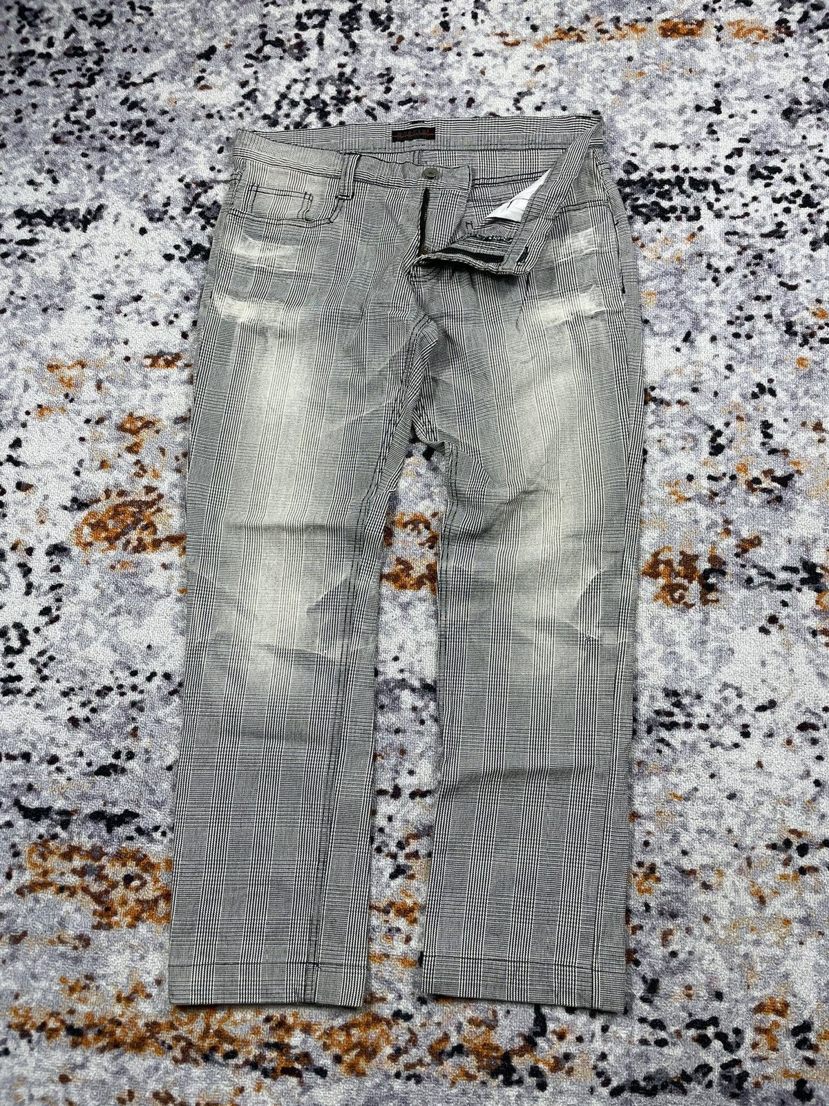 If Six Was Nine × Le Grande Bleu (L.G.B.) × Morgan Homme Morgan Homme wash tartan jeans Size US 33 - 4 Thumbnail
