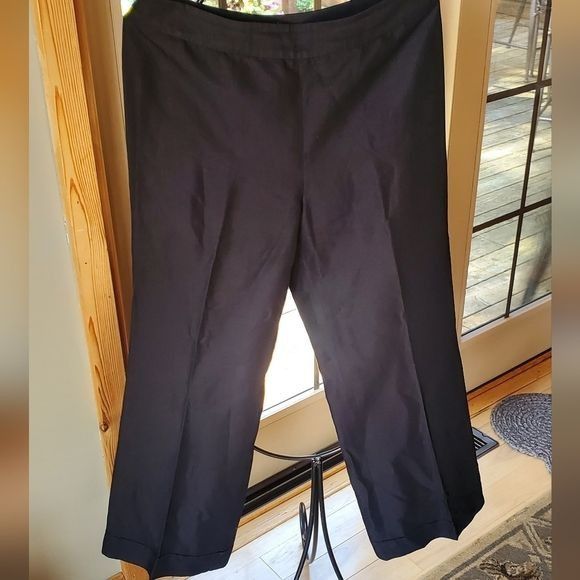 Ann Taylor Ann Taylor Loft Black Linen Lined Sz. 10 Pants Size 32" / US 10 / IT 46 - 1 Thumbnail