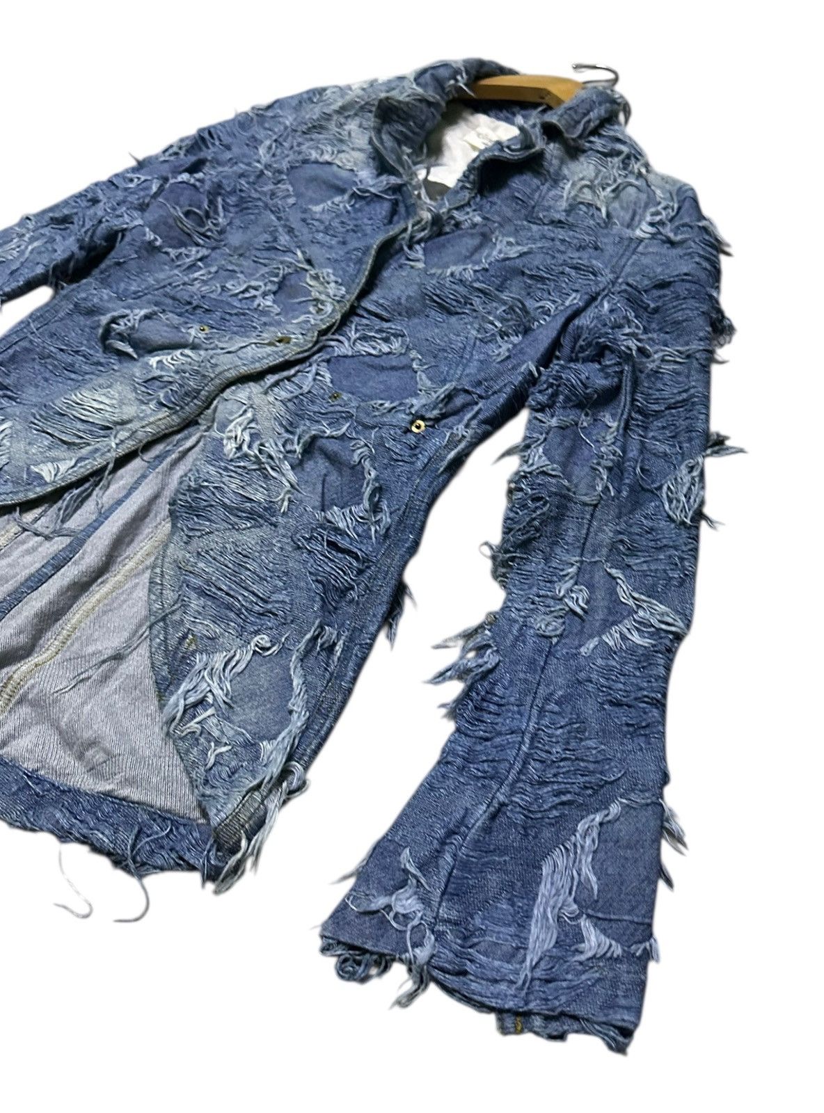 Japanese Brand Ventriloquist patchwork distressed denim jacket Size S / US 4 / IT 40 - 7 Thumbnail
