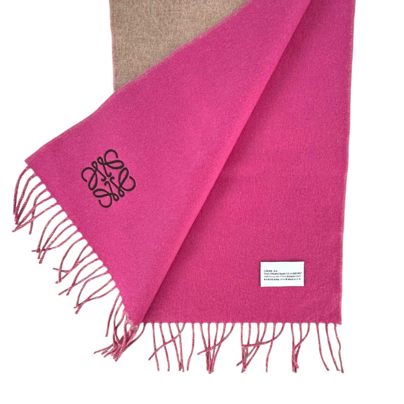 Loewe Loewe Pink Wool & Cashmere Scarf Size ONE SIZE - 3 Thumbnail
