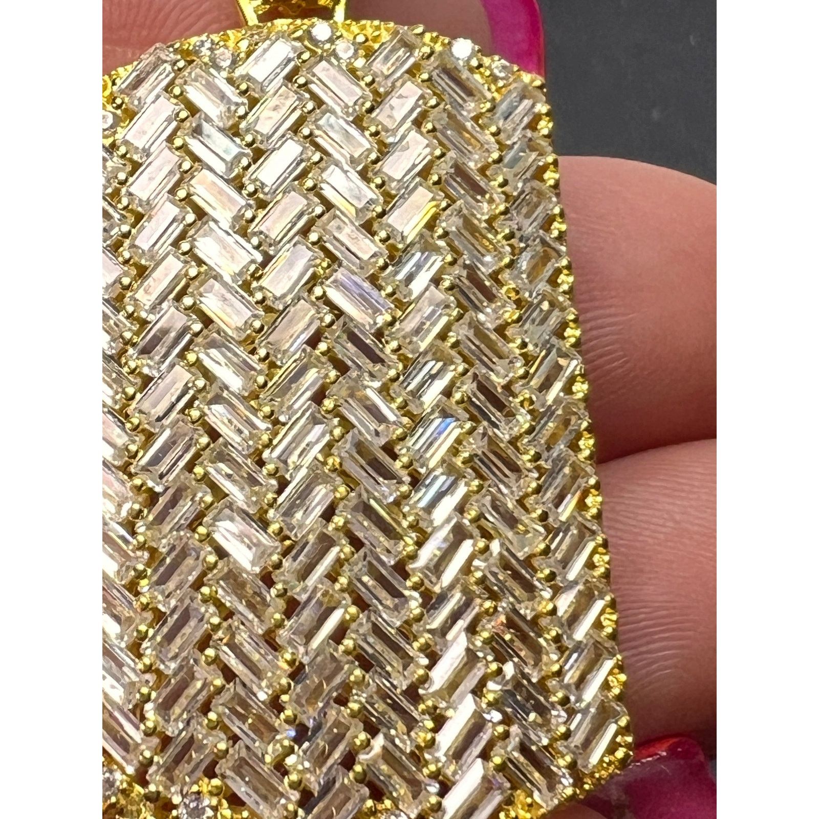 Other NEW Cubic Zirconia Gold Over Silver Pendant and Chain Size ONE SIZE - 6 Thumbnail